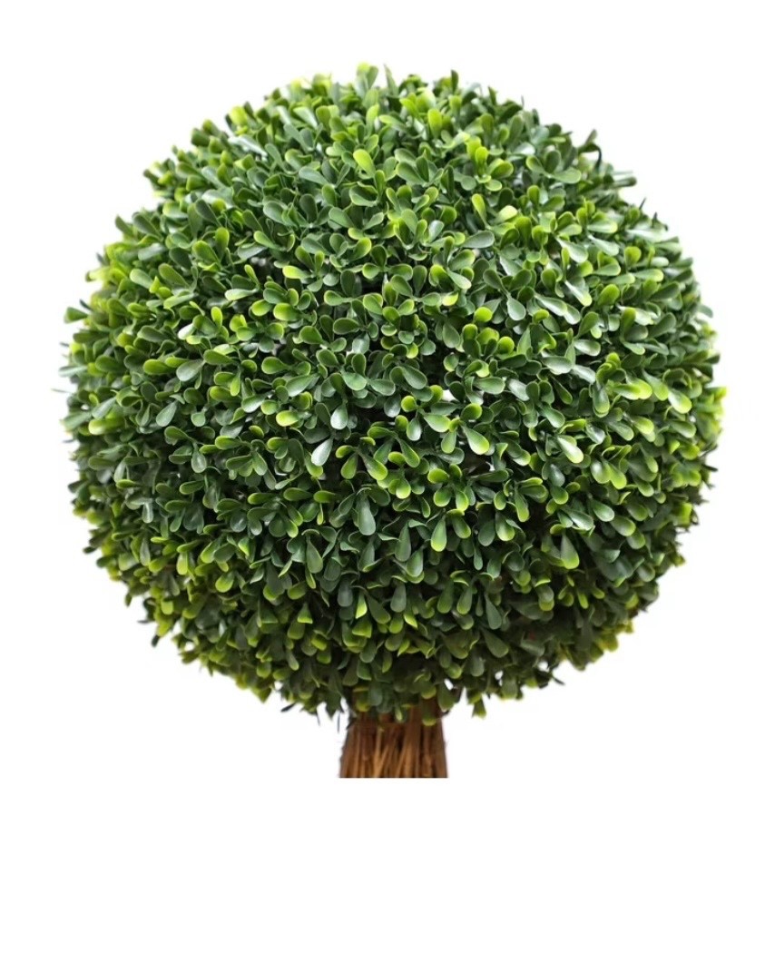 My Texas House Boxwood Artificial 16″ Topiary in Floral Pot NEW