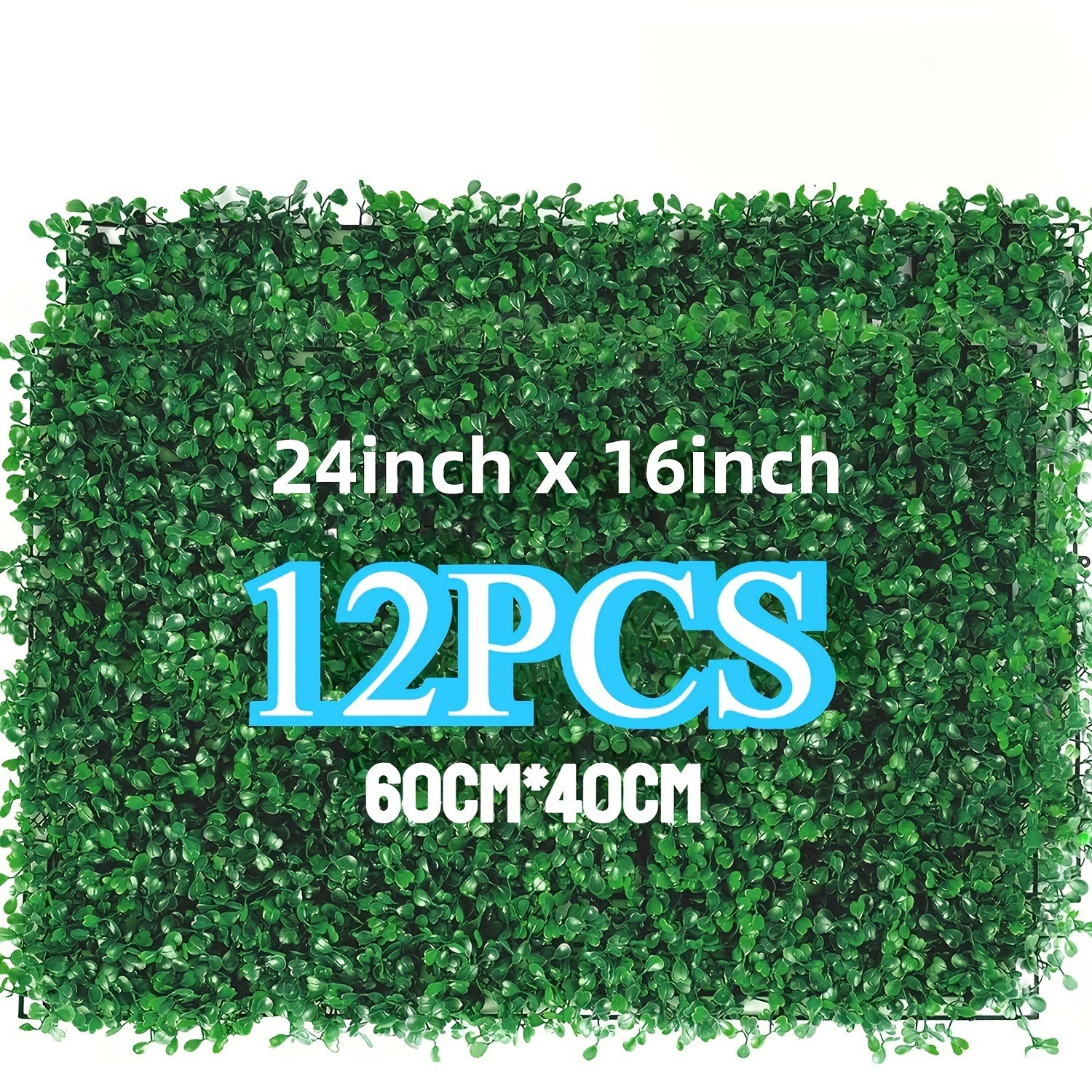 24×16 inch artificial wall grass decoration,12 pieces of yew wood board