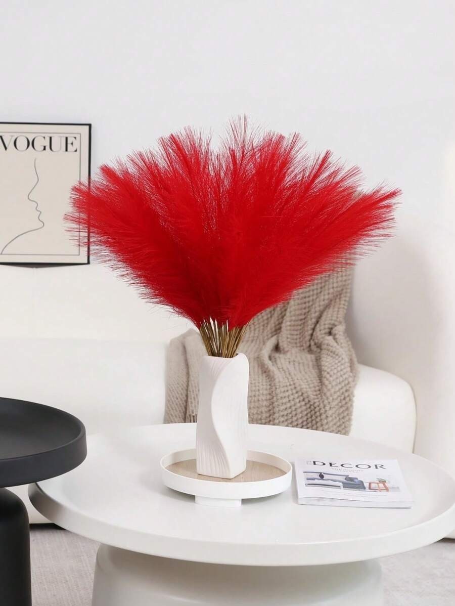 Artificial Pampas Grass Boho Vase Filler Wedding Home Room Decor Faux Plant