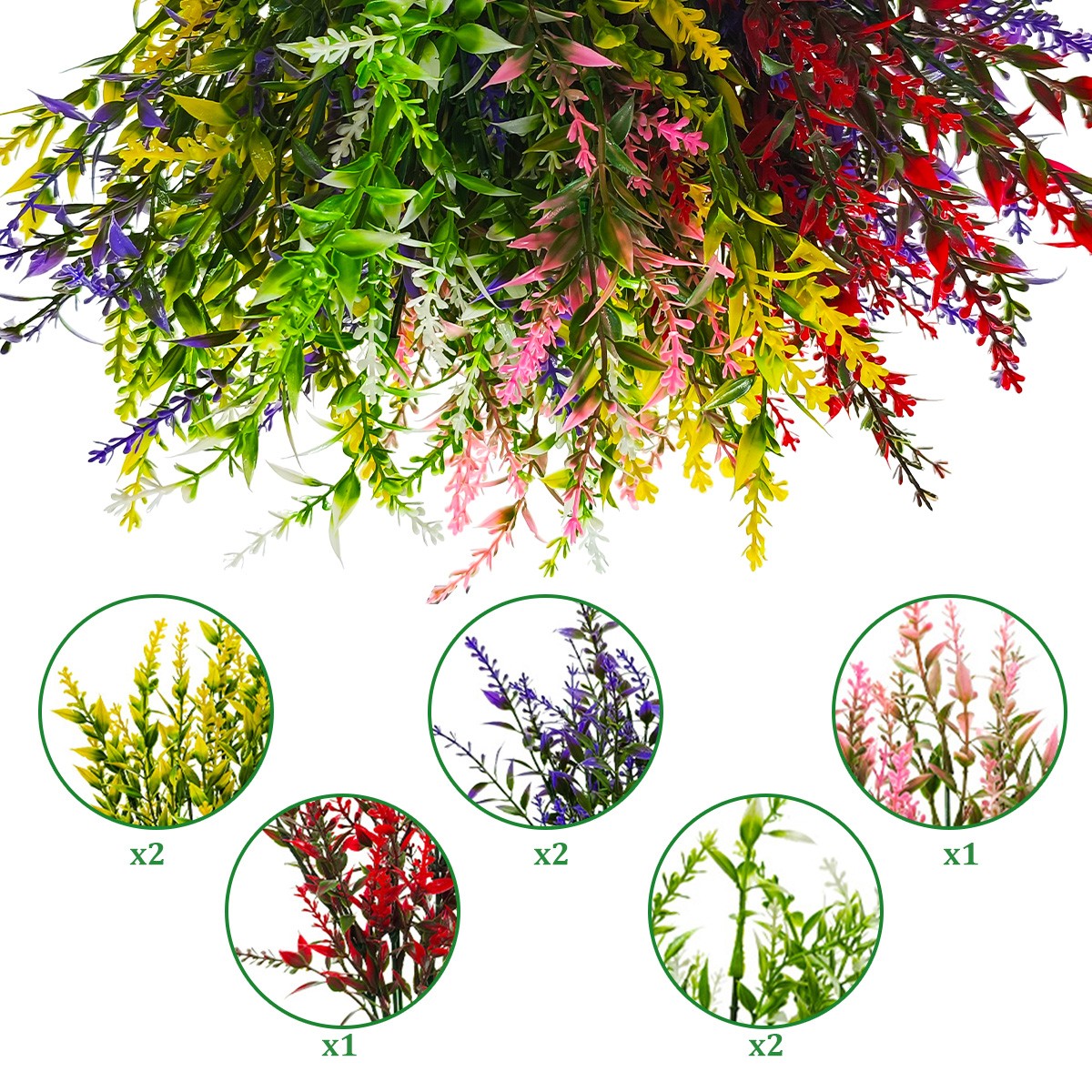 Artificial Fake Flowers Vine Plants UV Resistant Wedding Garden In/Outdoor Decor