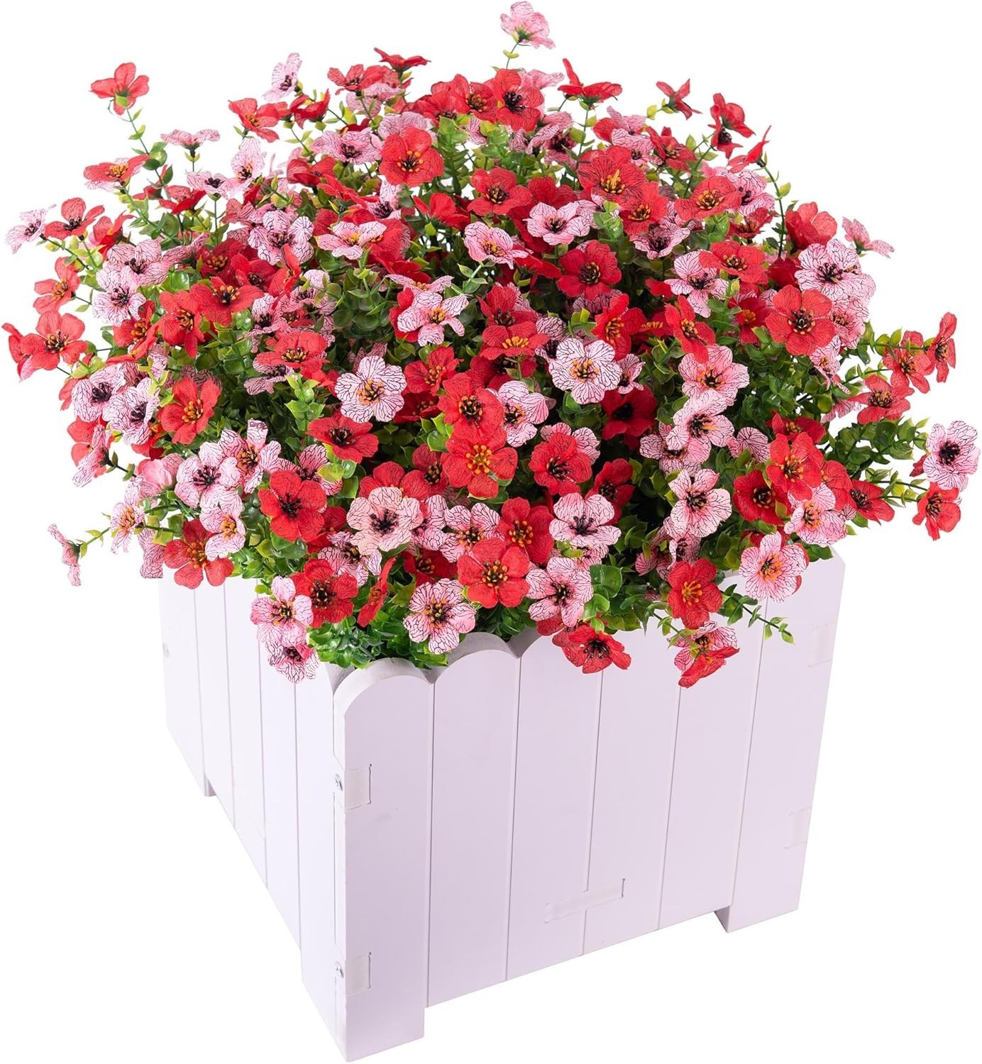 Artificial Fake Mums Flowers for Outdoor Spring Summer Decor, 12 Bundles Faux…