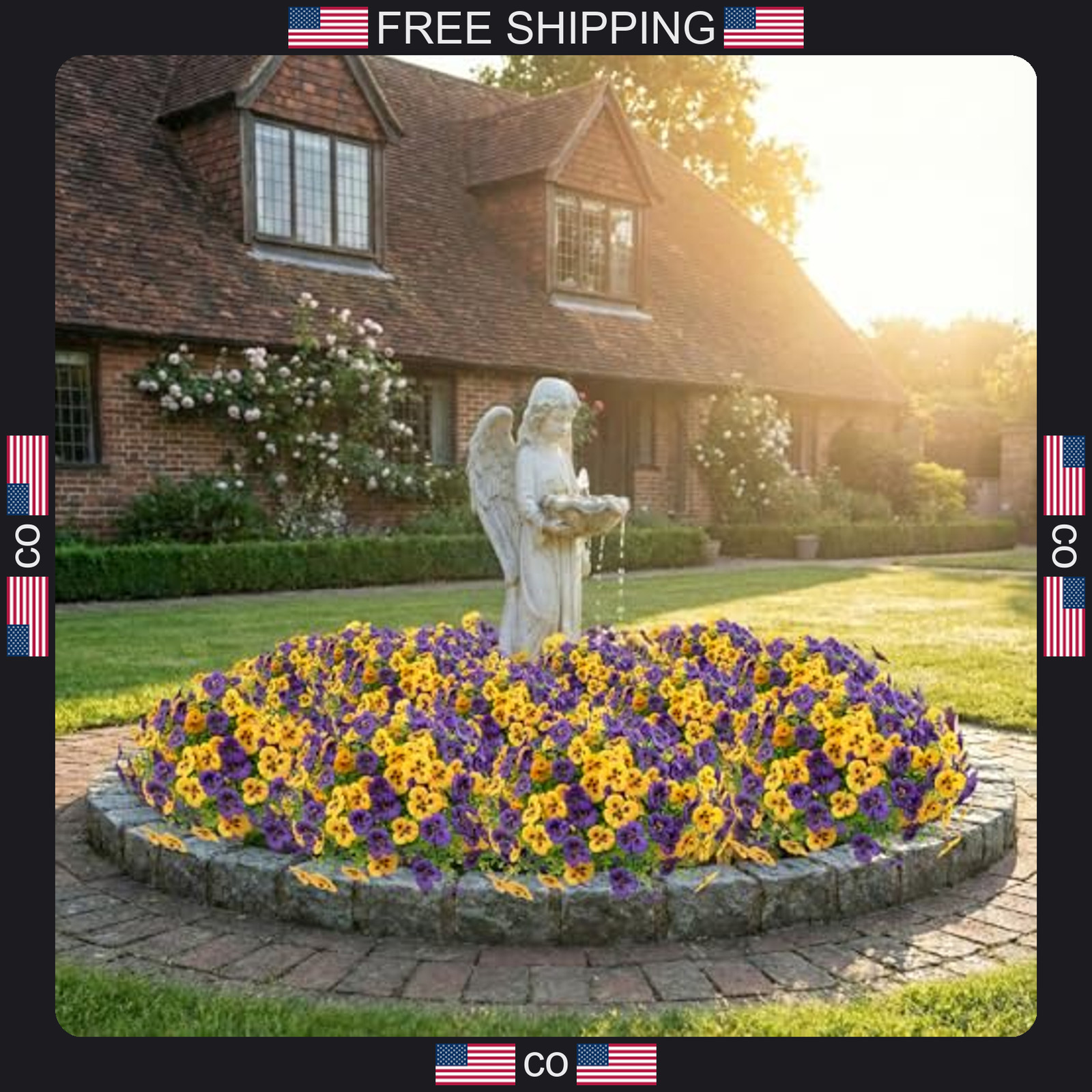 18 Pack Artificial Pansy Flowers for Outdoor Decor