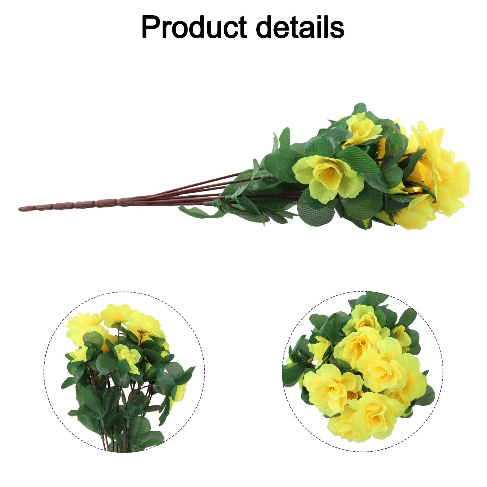 Artificial Azalea Flowers for Vase and Table Decor with Flexible Stems