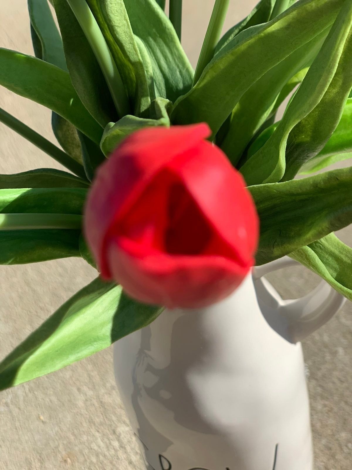 Patriotic Tulips Flowers Floral Faux Fake Red White Blue Lot American Farmhouse