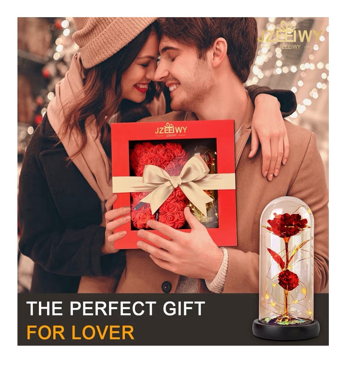 Valentine’s Day Romantic Gift For Her, Rose Teddy Bear For Girlfriend, Wife