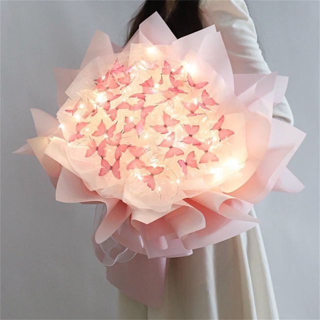 Flower Bouquet Gift Set with Led Light