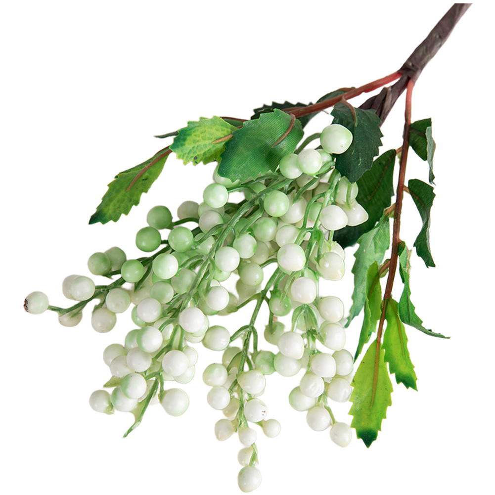 40cm Artificial Berry Bean Stems with Foam Flowers for Home and For Wedding
