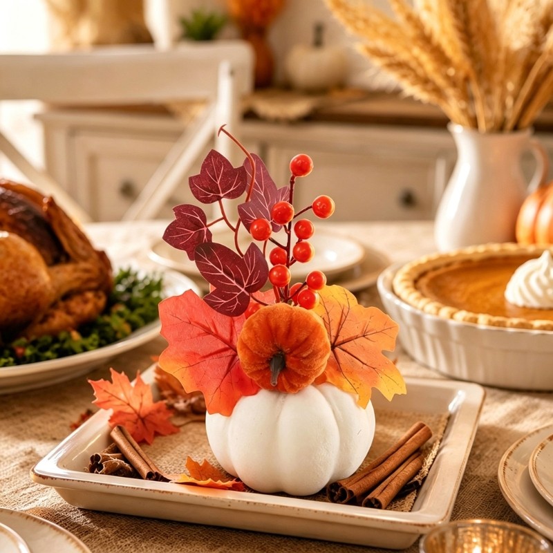 Portable Foam Wreath For Door Or Wall Decors During Autumns And Thanksgiving