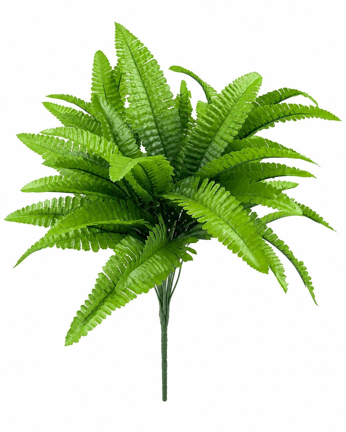 Artificial Boston Fern Bush 20 Inch Faux Fern Plant Hanging Basket Filler Plant