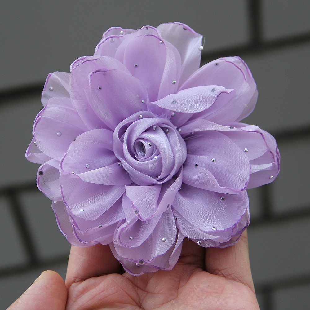 11cm Women’s Fabric Three-dimensional Artificial Flower for Brooch Suit Jacket