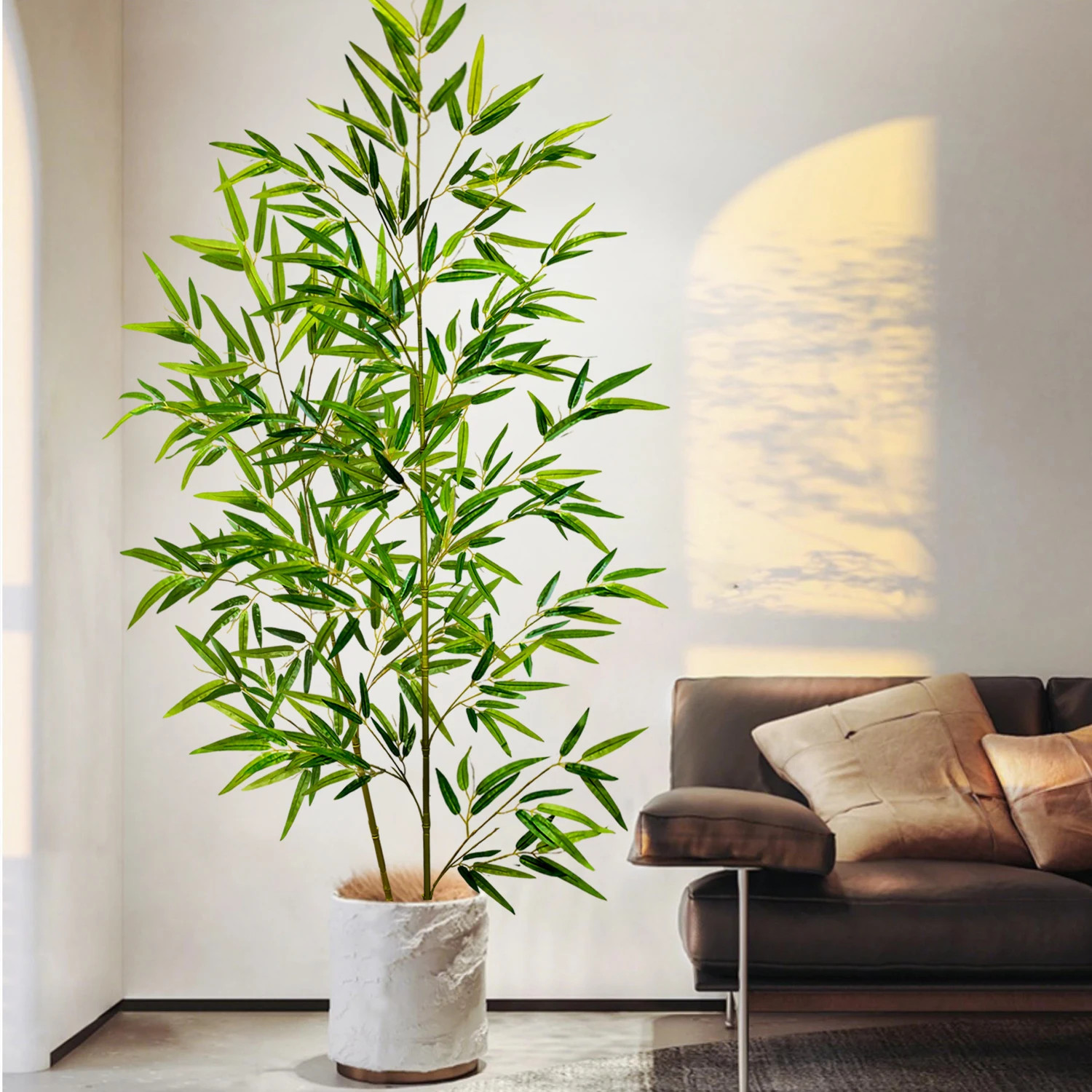 120-240cm Artificial Green Bamboo Leaves Fake Branch Plants Home Decoration HOT