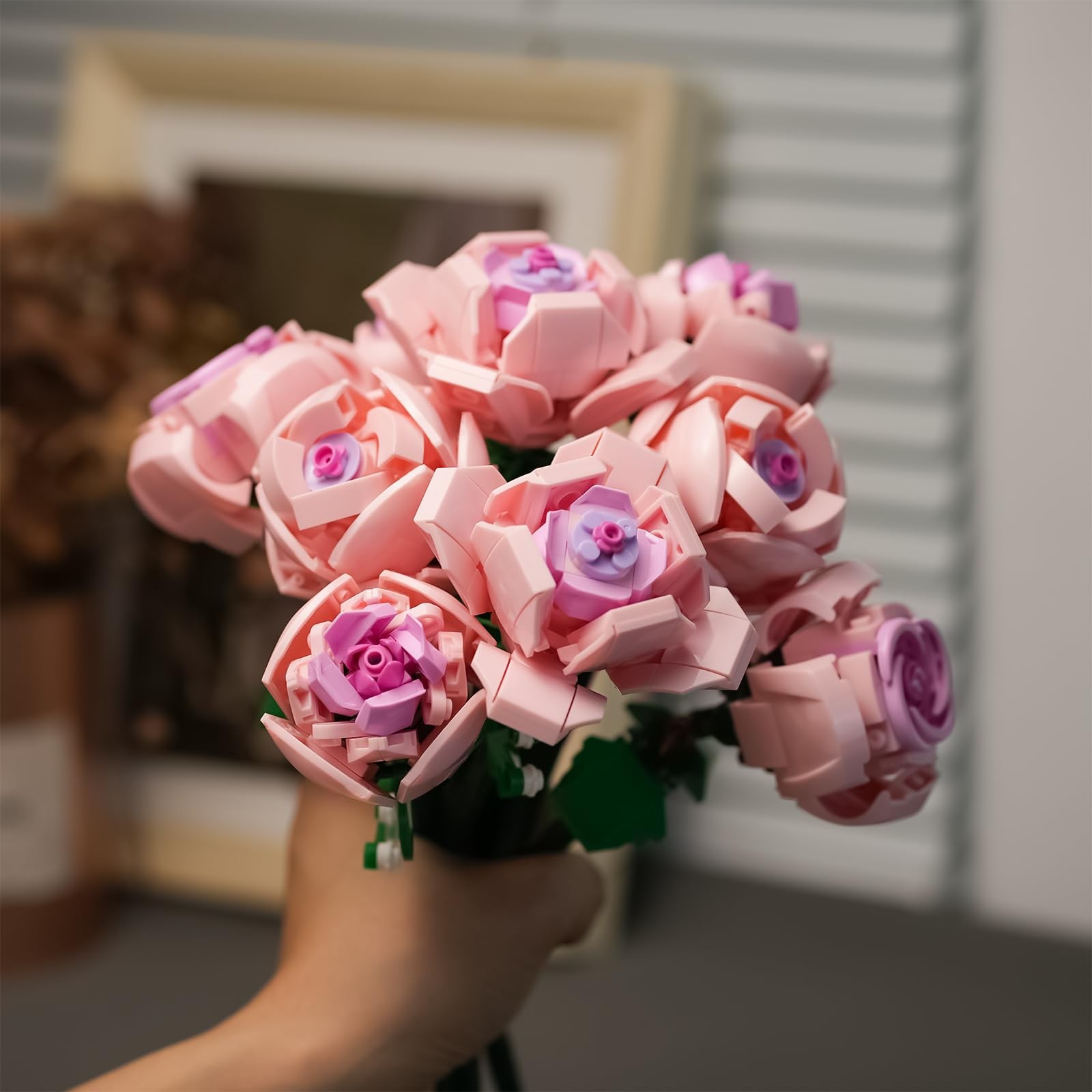CHUANGPIN Flowers Building Set for Adults,Roses Gift for Her or Him for