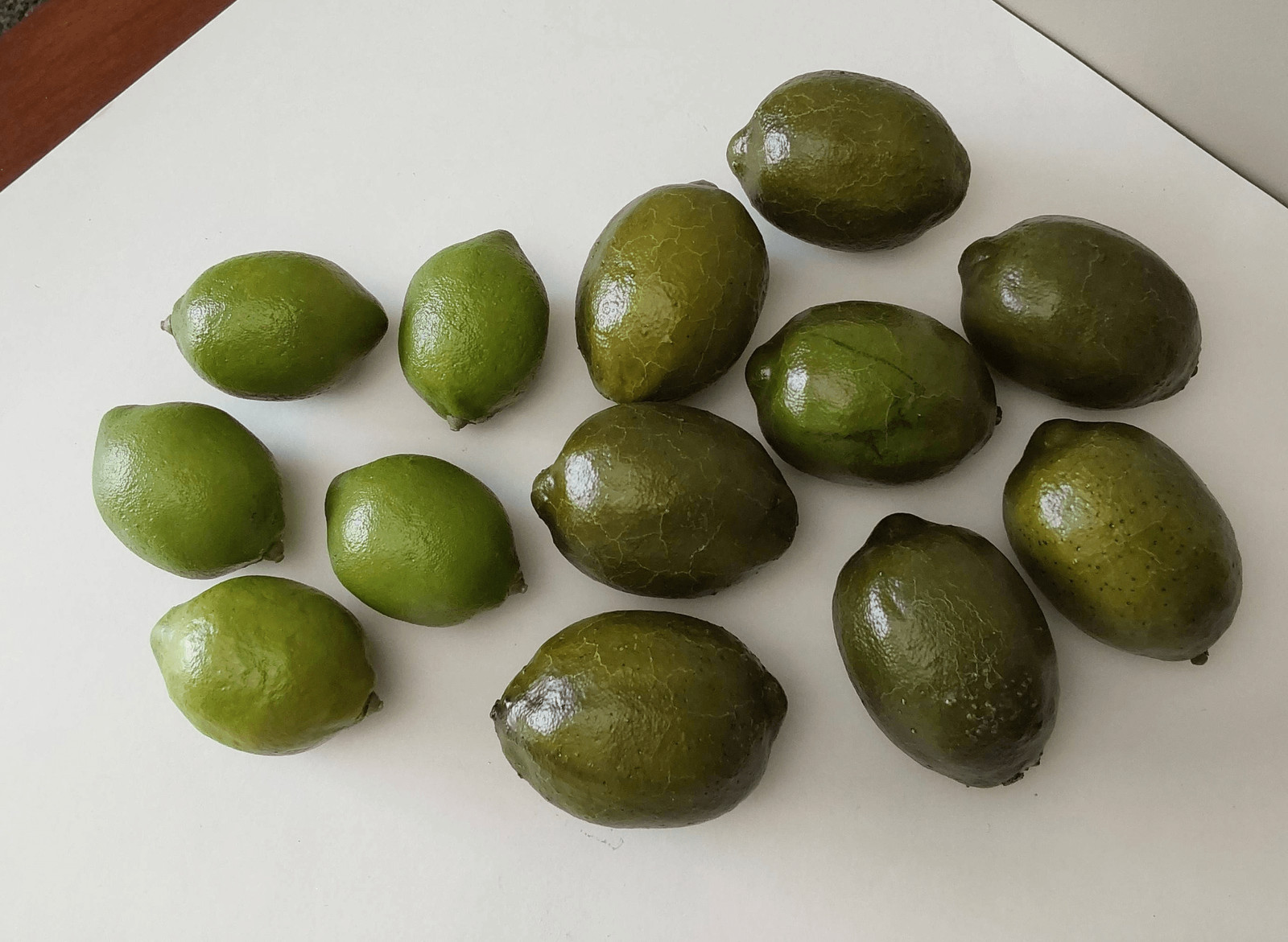 Faux Limes Lot of 13 Artificial Fruit Two sizes