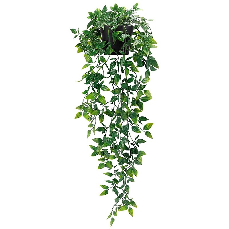 1 Pack Artificial Hanging Plants Potted Plants for Indoor Outdoor Shelf WB8