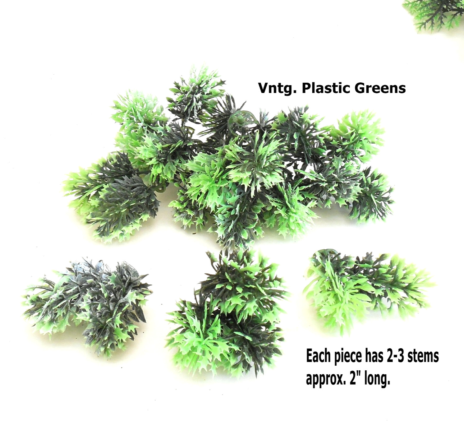 Vintage Christmas Plastic Floral Greenery Craft Lot 43pc w Gold Picks Stems Trim