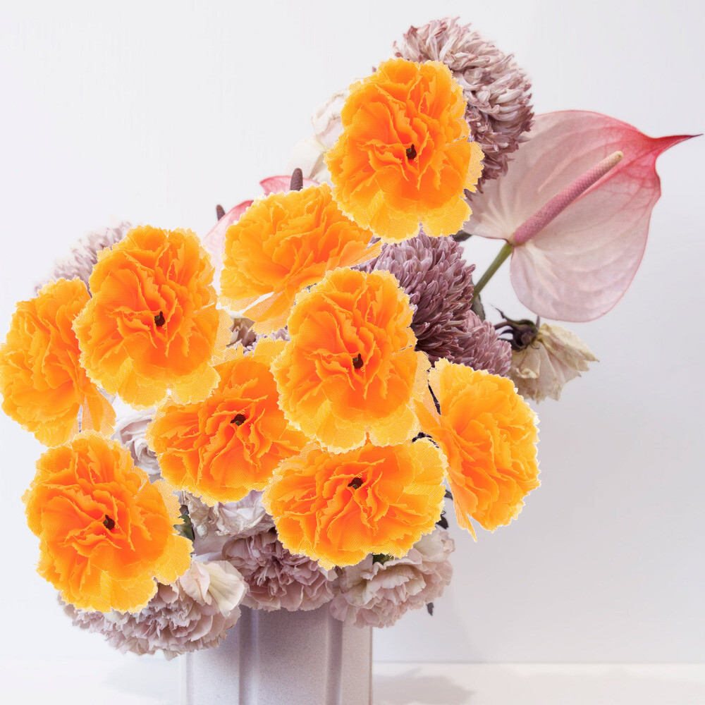 50PCS Wedding Marigold Flowers Marigold Flower Head Artificial Marigold Flowers