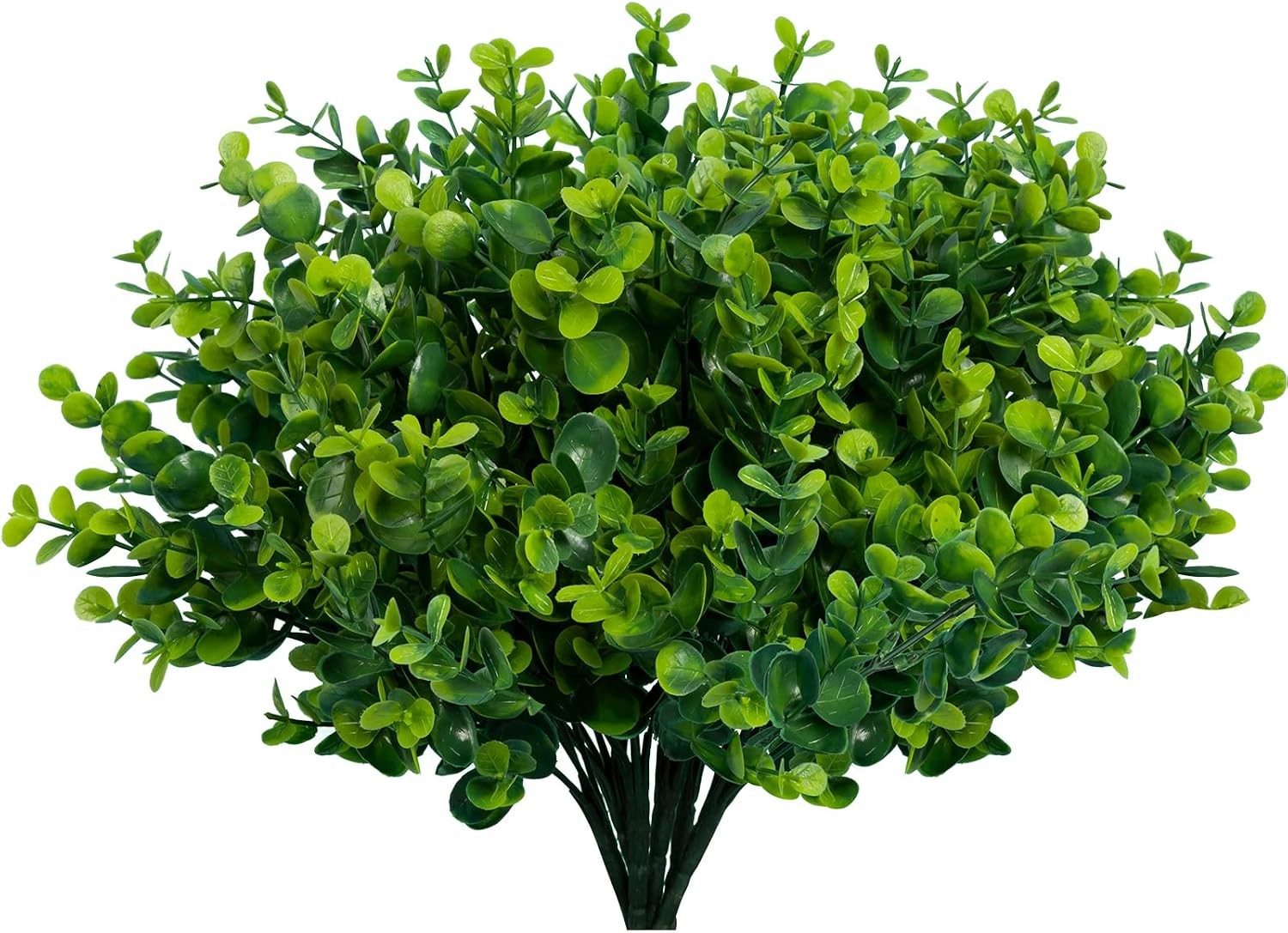 24 Pcs Artificial Flowers UV Resistant, Faux Plastic Shrubs Outdoor Decor
