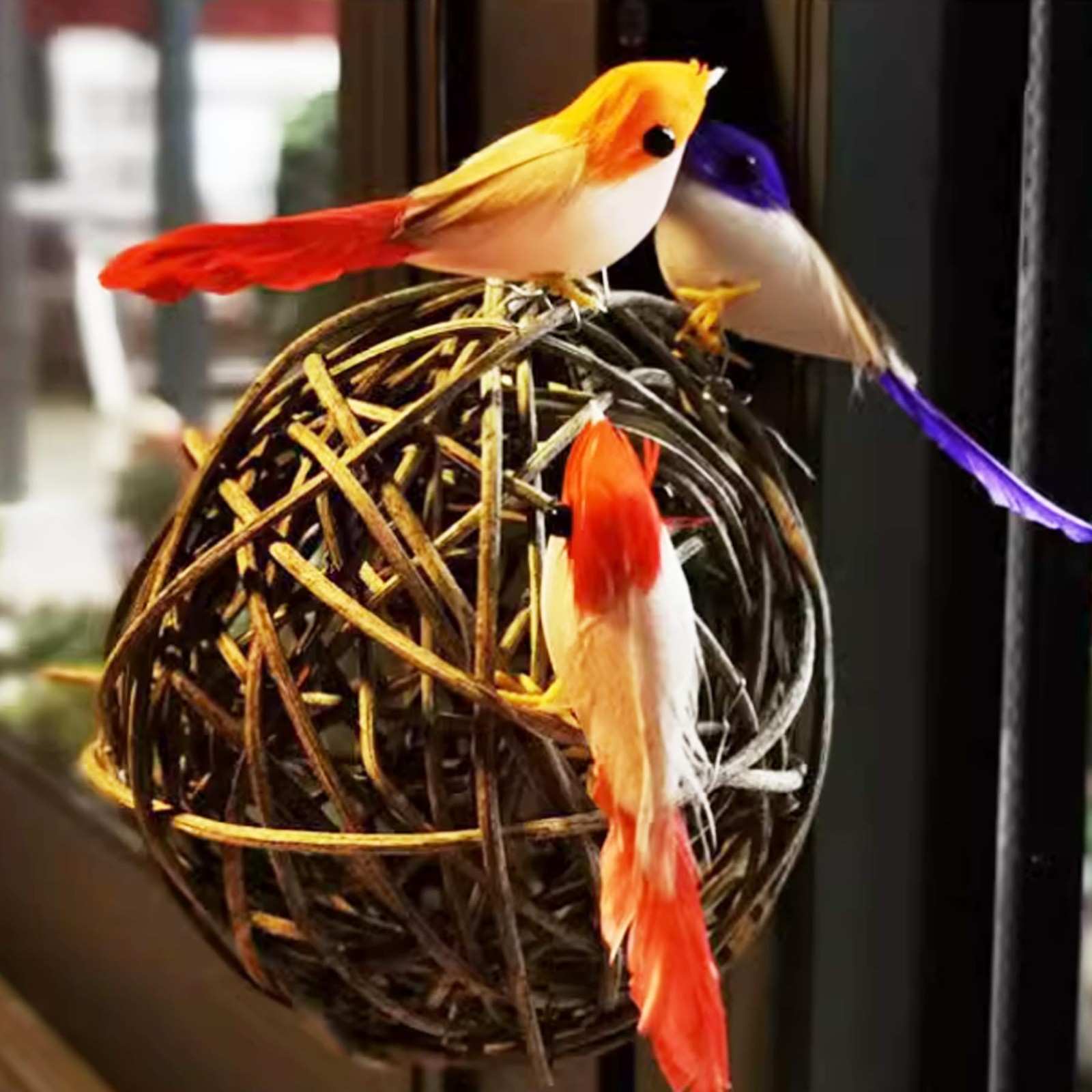 24 PCS Artificial Simulation Birds Fake Mini, Decorative Feather Model Crafts