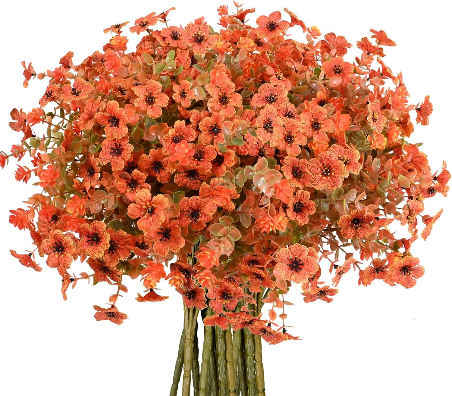 14Pcs UV Resistant Fall Artificial Flowers for Outdoor & Indoor Decor