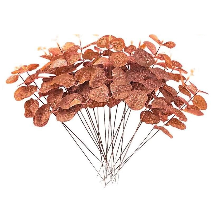 5/10/20Pcs Artificial Eucalyptus Stems Green Leaves Wedding Home Vase Decor