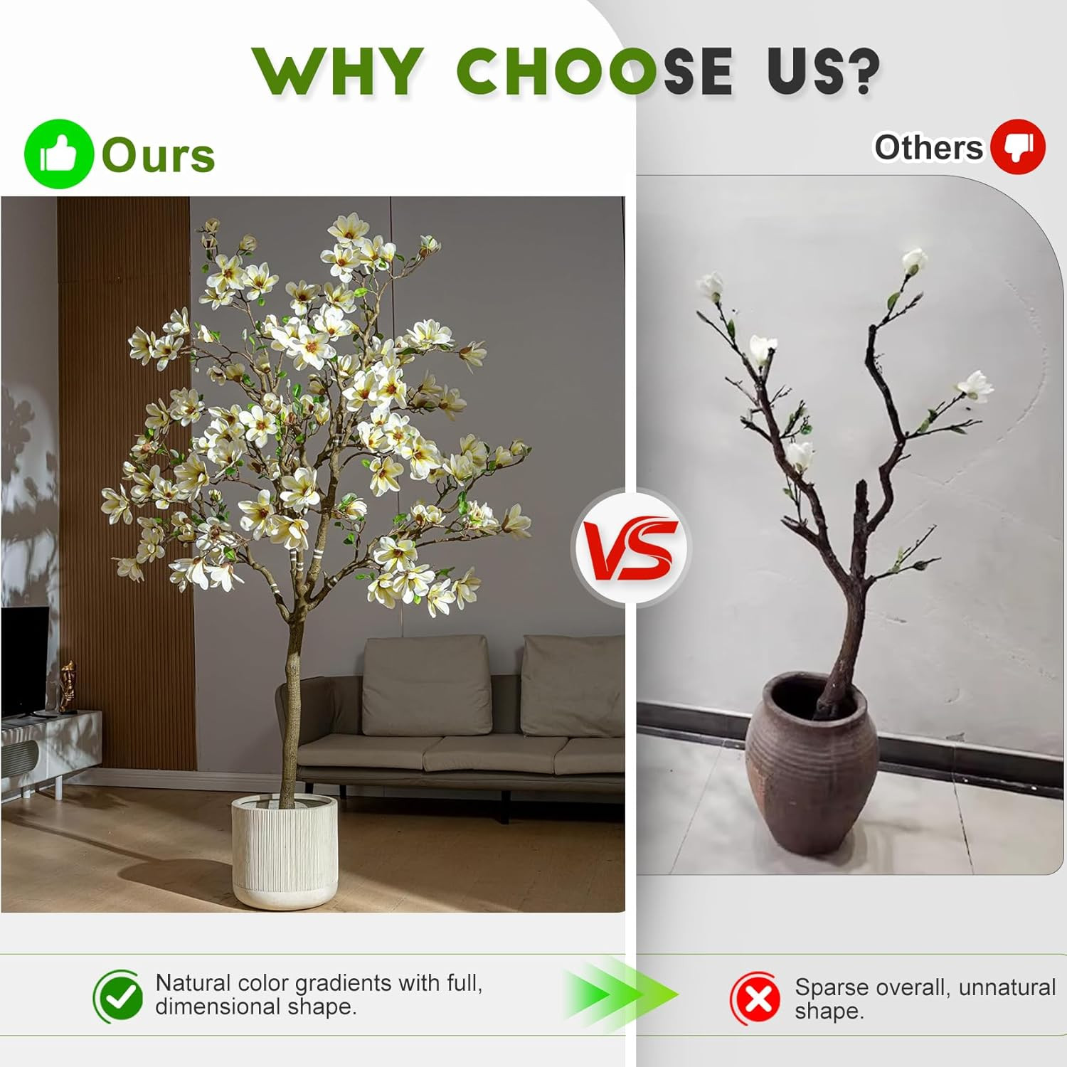 Realistic Cherry Blossom Tree – Indoor/Outdoor Decorative Plant for Home & Offic