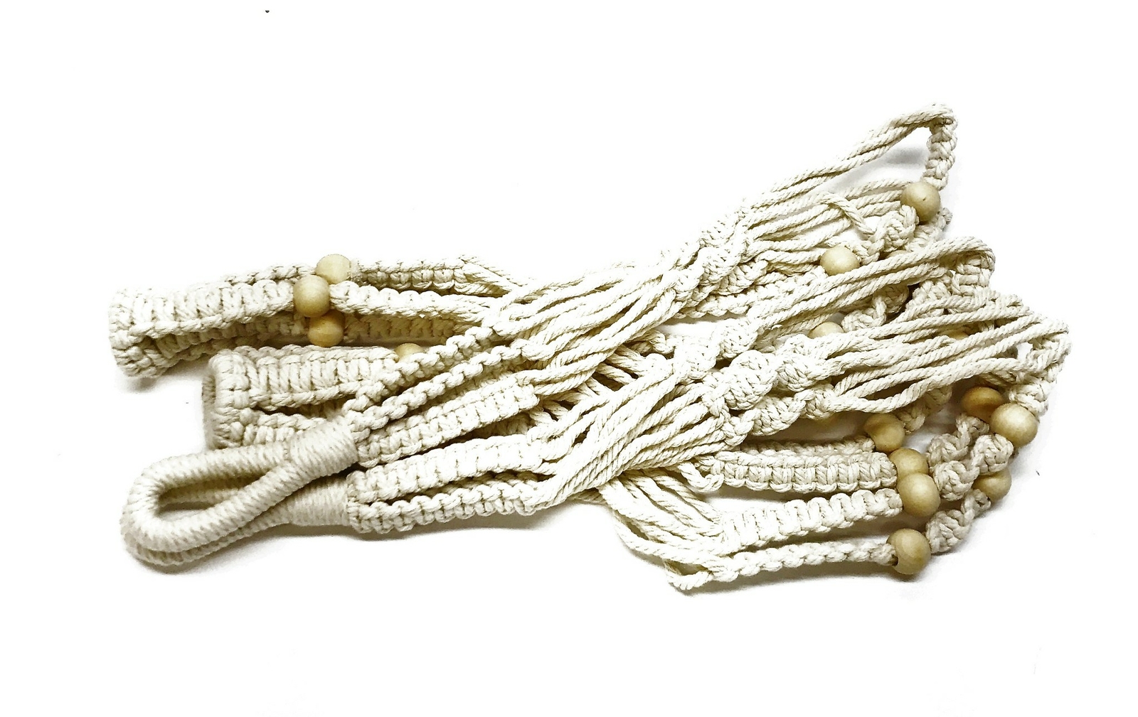 Mkono 35″ Macramé Indoor Plant Basket Hanger [Lot of 2] NOS