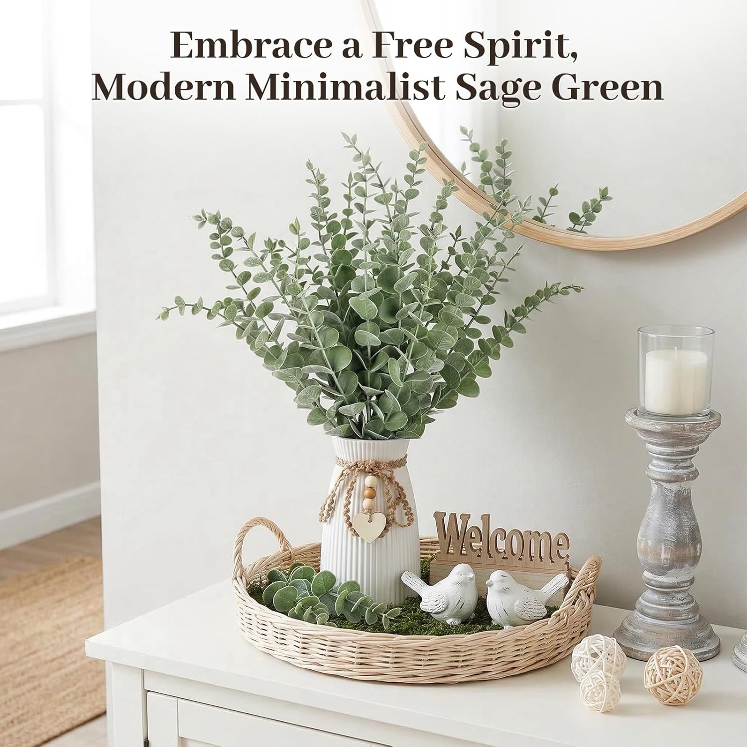 Artificial Eucalyptus Stems, 30PCS 15 Inch Greenery Decor | Wedding Bouquets