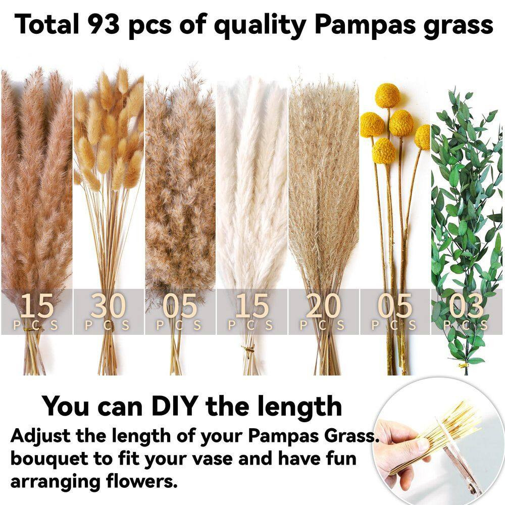 17In Brown Bohemian Dried Flower and Pampas Grass Bouquet-Diy Indoor Decor, Farm