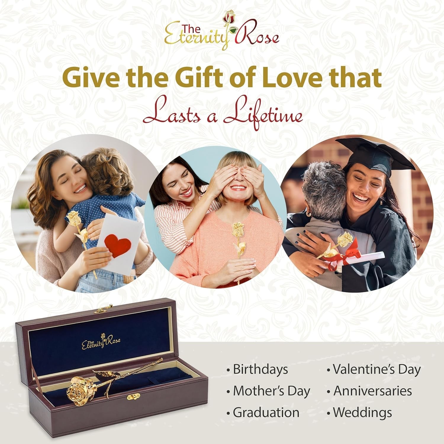Gold Dipped Rose 24K, Romantic Gifts for Her, Real Preserved Flower, 11.5″, Anni