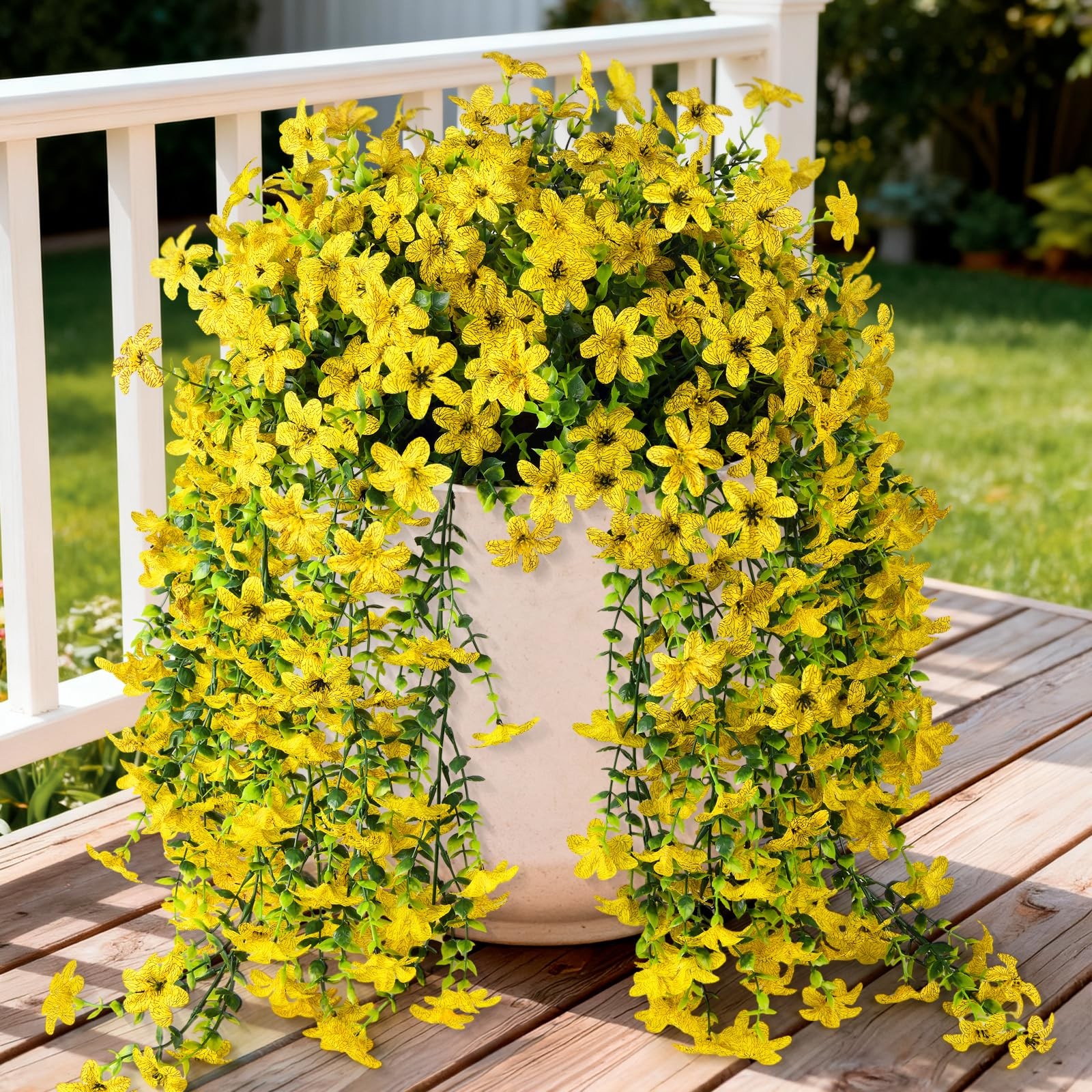 Artificial Fake Hanging Flowers Plants for Outdoor Spring Summer Decoration,2…
