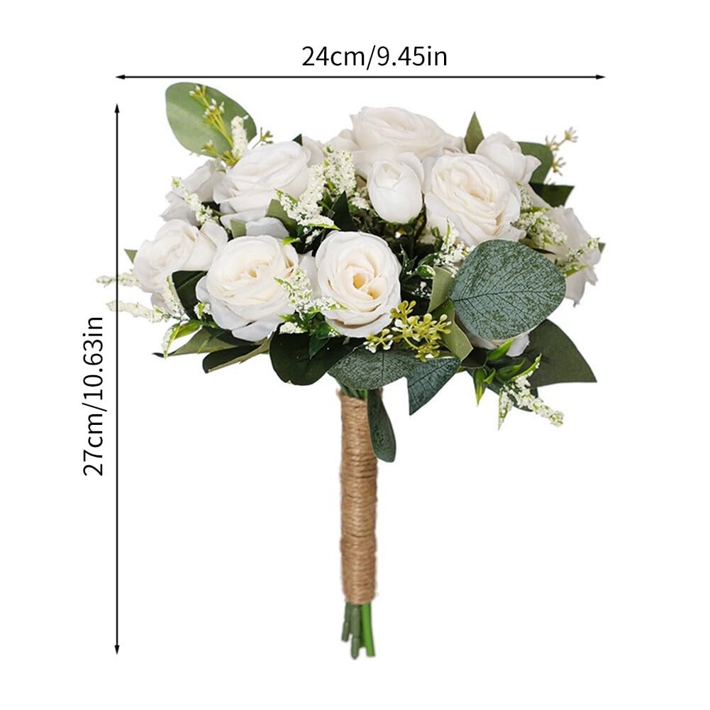 Eforcase Wedding Rose Bouquet Bridesmaid Flower Bouquets, Artificial Flower R…