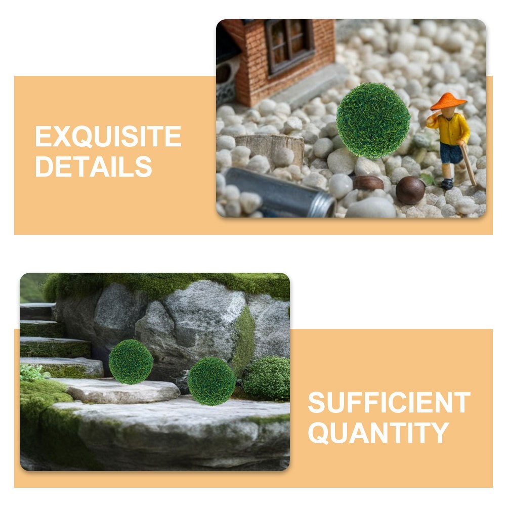 10 Pcs Miniature Artificial Plant Spheres For Fairy Garden And Model Building