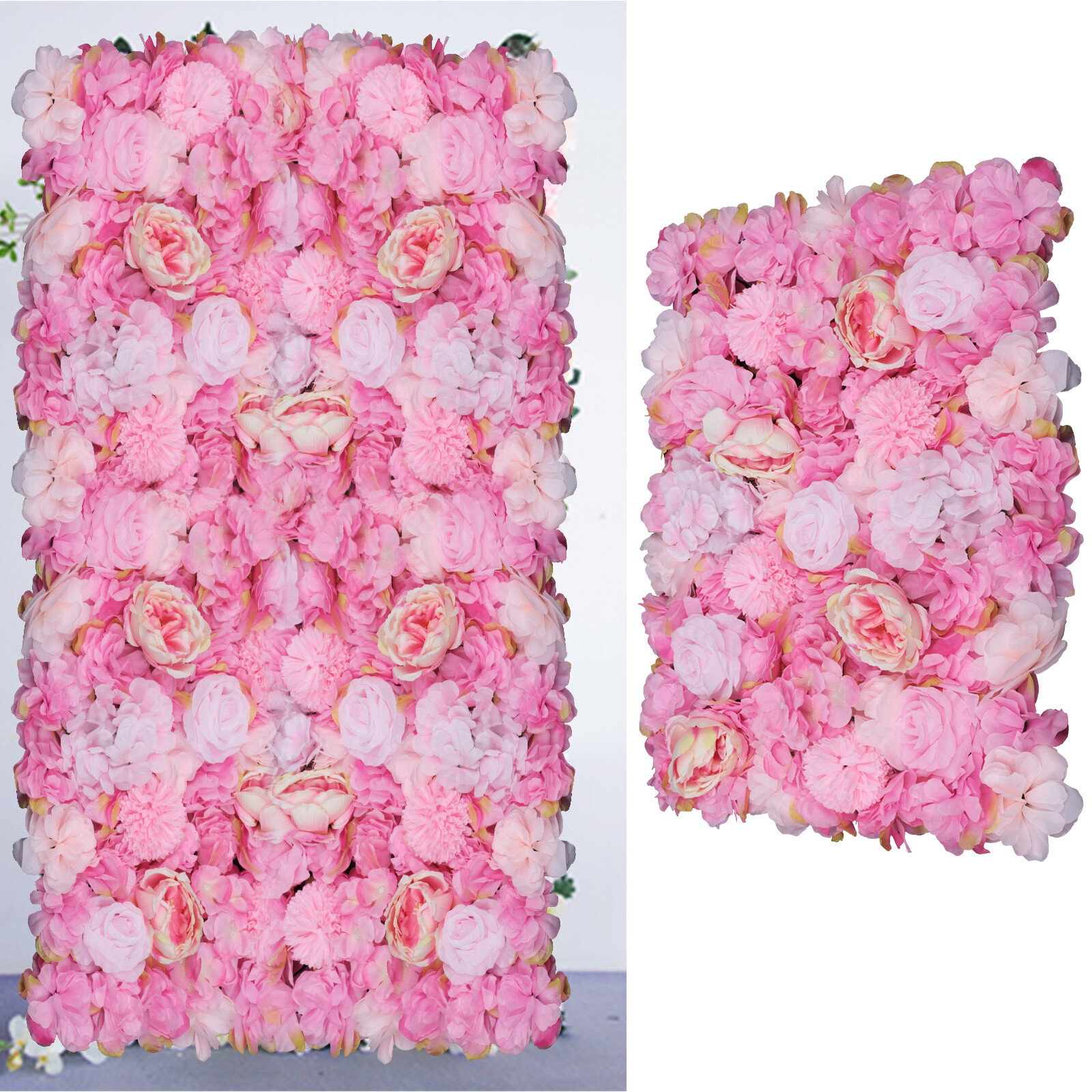 6X Artificial Silk Flower Wall Panel Wedding Party Floral Decor Venue Background