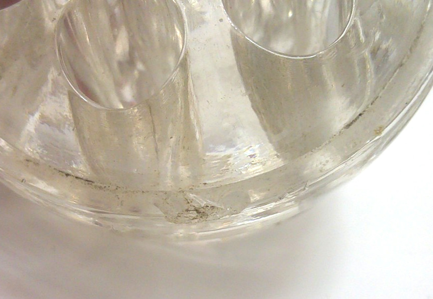 Flower Frogs Clear Glass Floral Organization Pieces Set of 2 Vintage