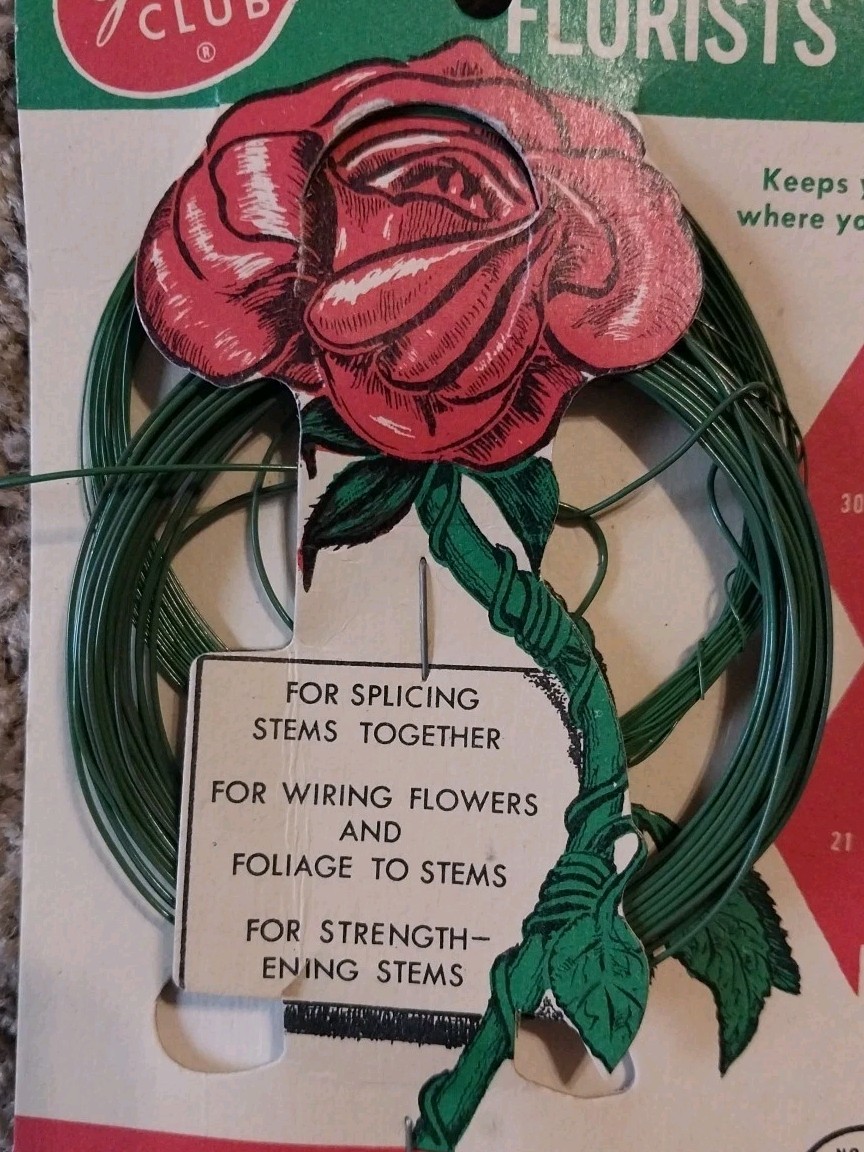 Vintage Garden Club Florists’ Wire For Artificial And Fresh Flowers Florist Wire