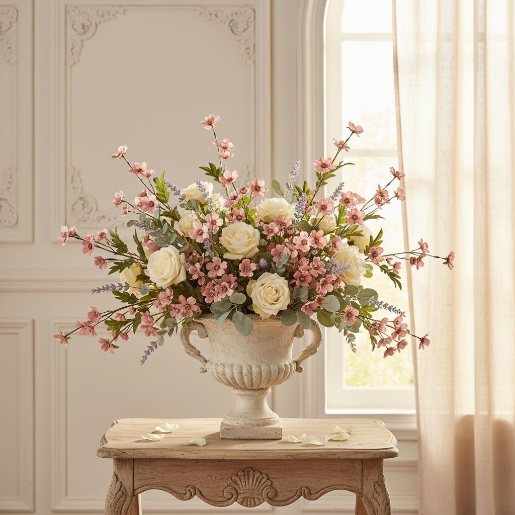Dusty Rose Dogwood Stems Artificial Dogwood Flowers Faux Floral Branches Cottage