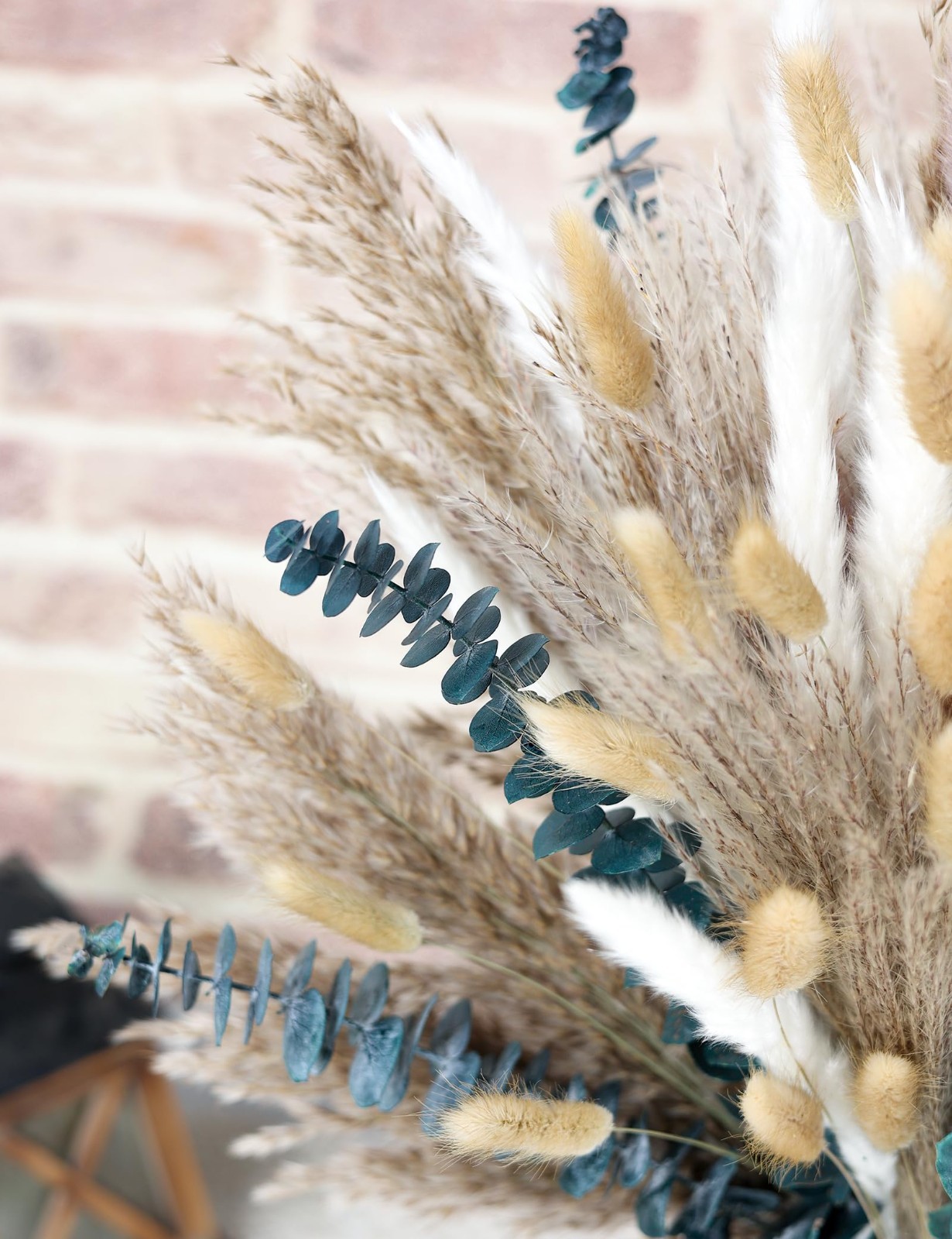 120 PCS Dried Pampas Grass Bouquet – Bohemian Home Decor, Rustic Wedding Flowers