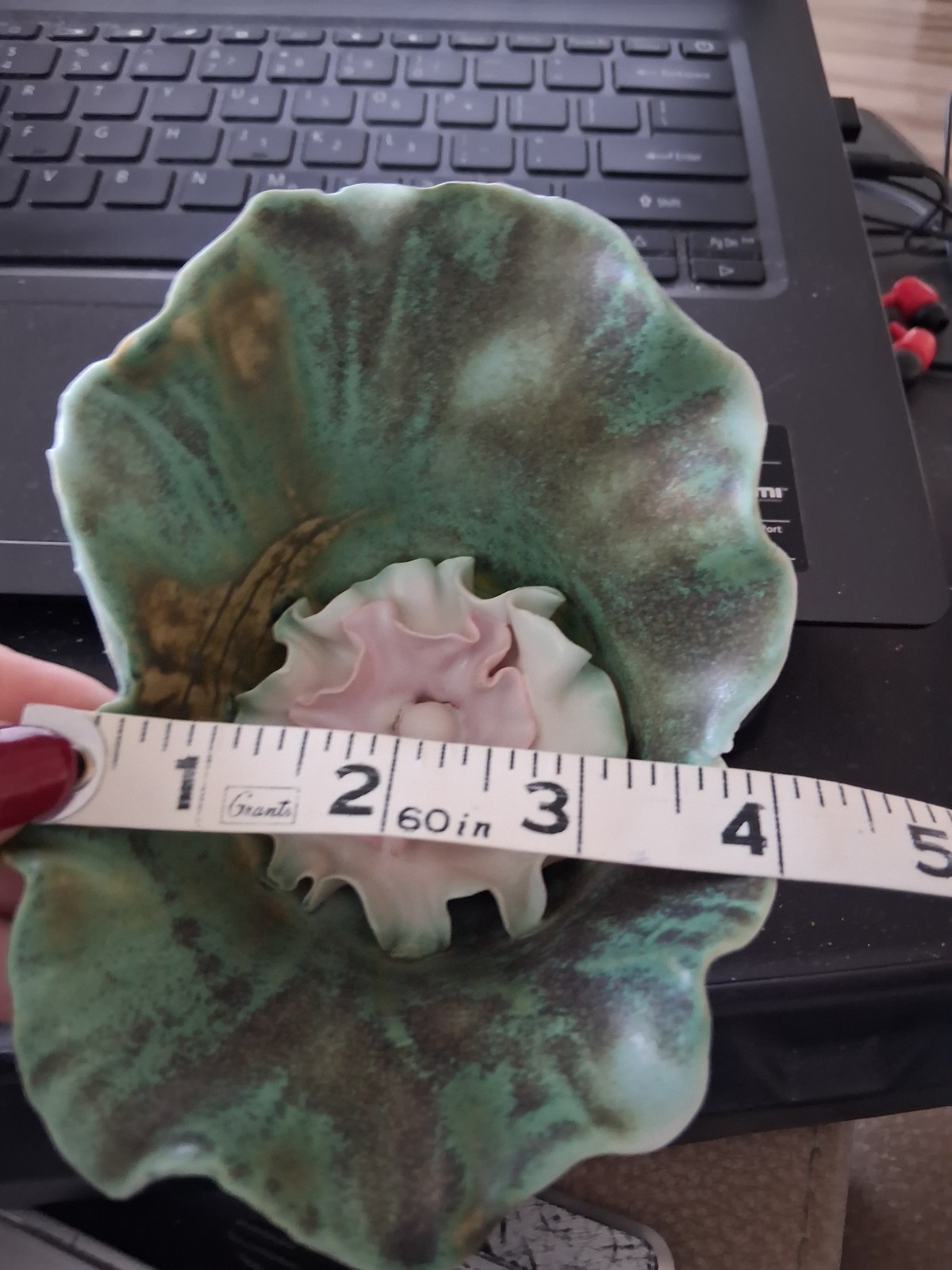 Vintage Chessell Pottery Rose Pink Glazed Ceramic