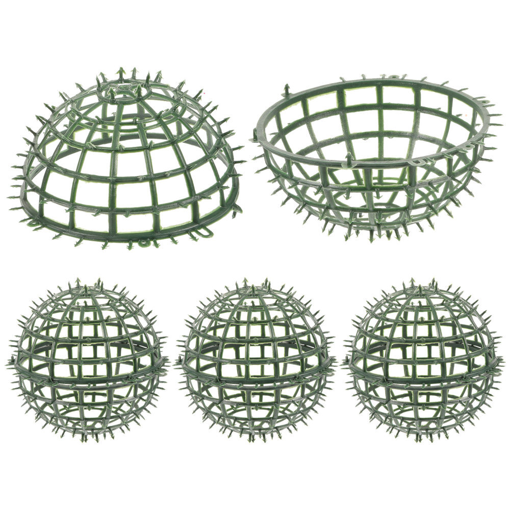4Pcs Artificial Plant Topiary Balls Cage Wear-resistant Grass Ball Rack Decors