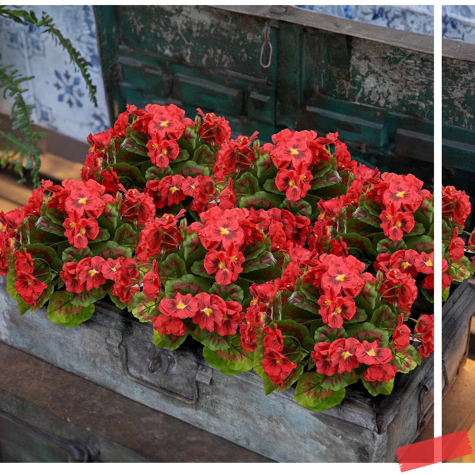 8 Pcs Artificial Geranium Flowers Silk Geraniums for Outdoors Faux Bushes Out…