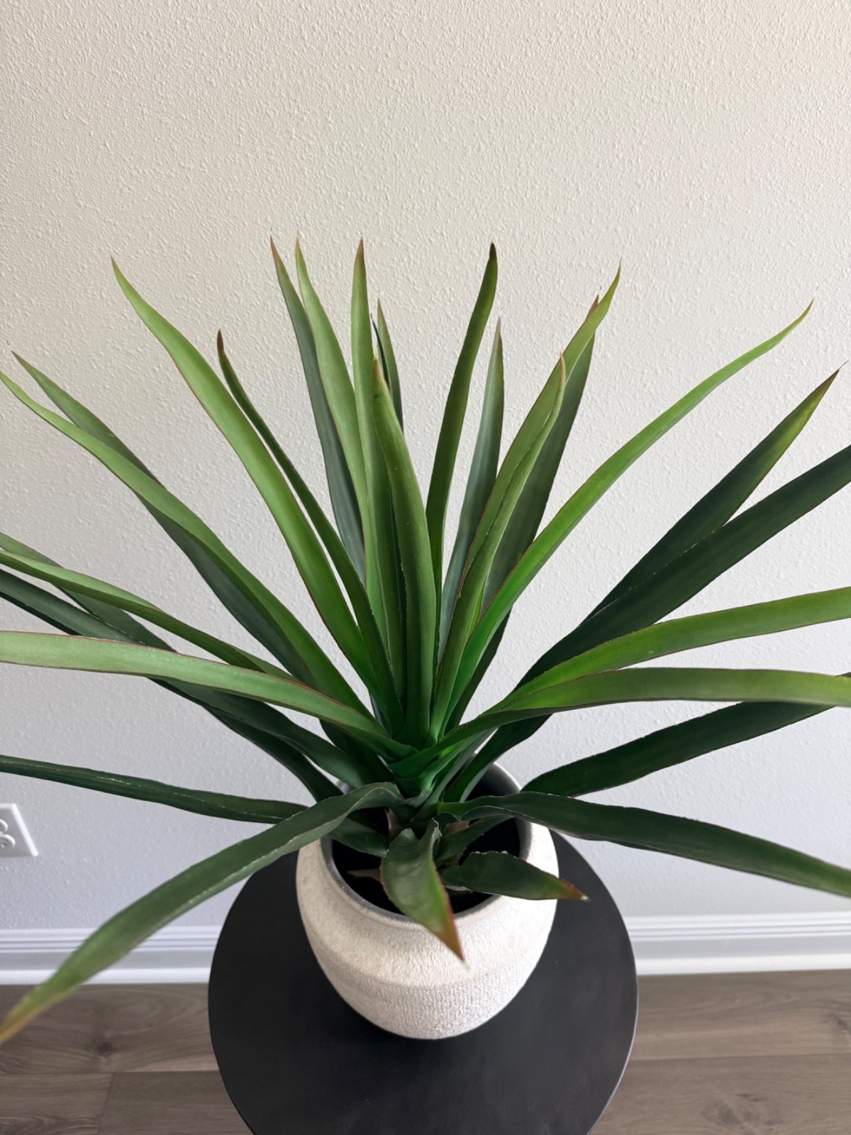 Pottery Barn Faux Yucca Plant 29″ Tall with Removable White Ceramic Pot