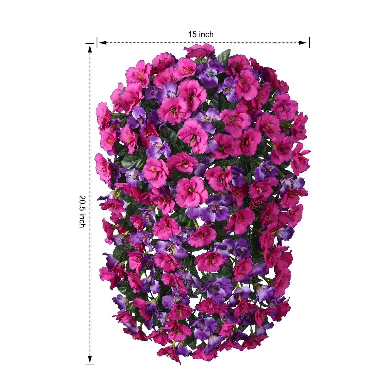 2pcs Fake Hibiscus Artificial Hanging Flowers Silk Vines UV Resistant Red Faux