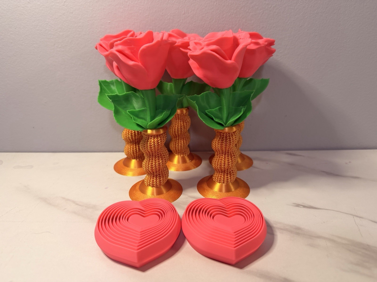 3d Printed Forever Rose 2 Pack