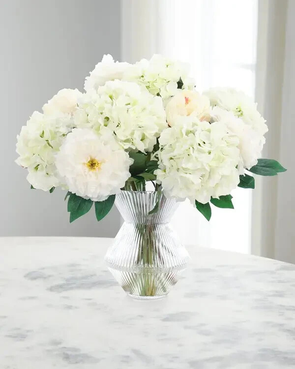 John-R1chard Collection White Dove 22″ Faux Floral Arrangement