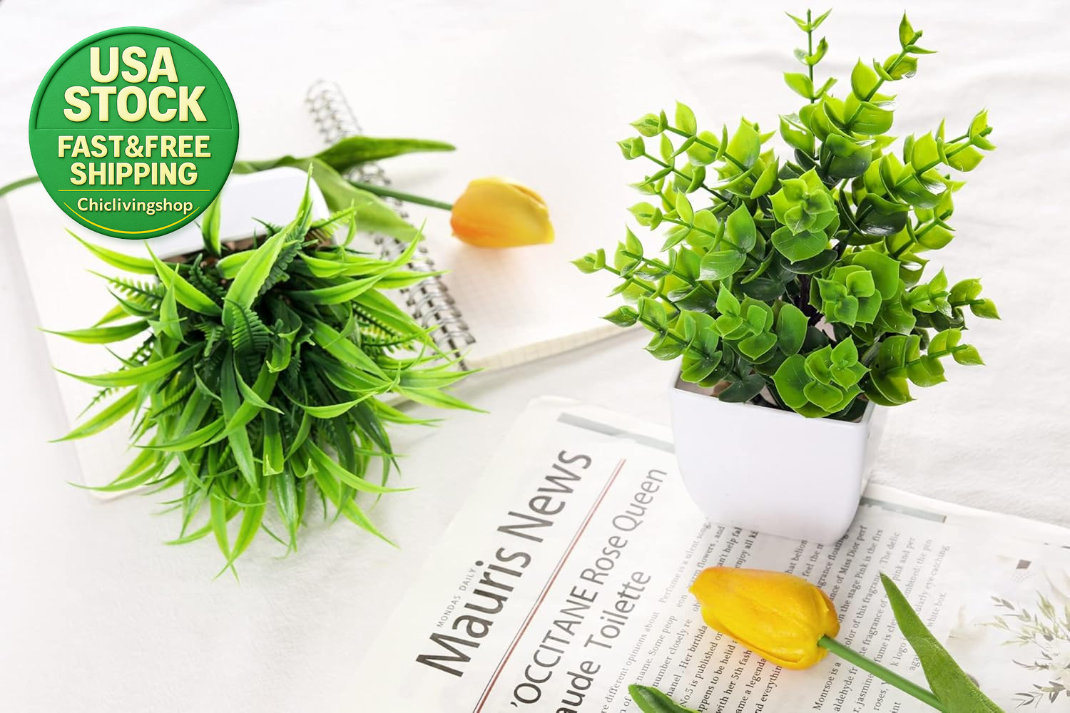 Small Fake Plants Mini Artificial Potted Plants for Home Office Decor Green 2