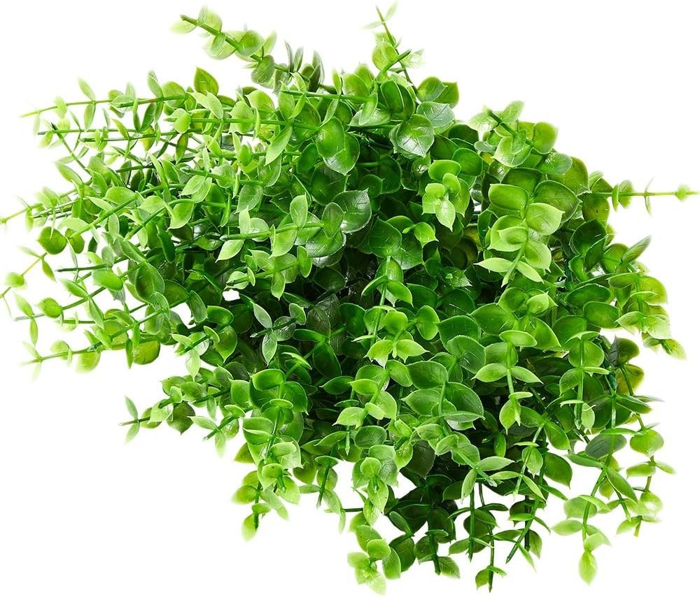 Artificial Boxwood Stems Outdoor UV Resistant No Fade Greenery 8 Bundles for …
