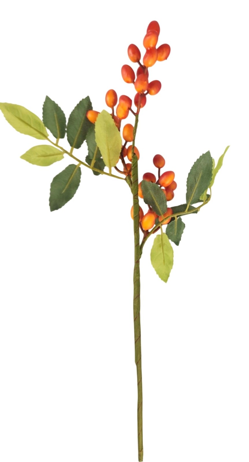 Bittersweet Orange Berry Stem 13.5 Inch Artificial Berry Branch Farmhouse Lodge