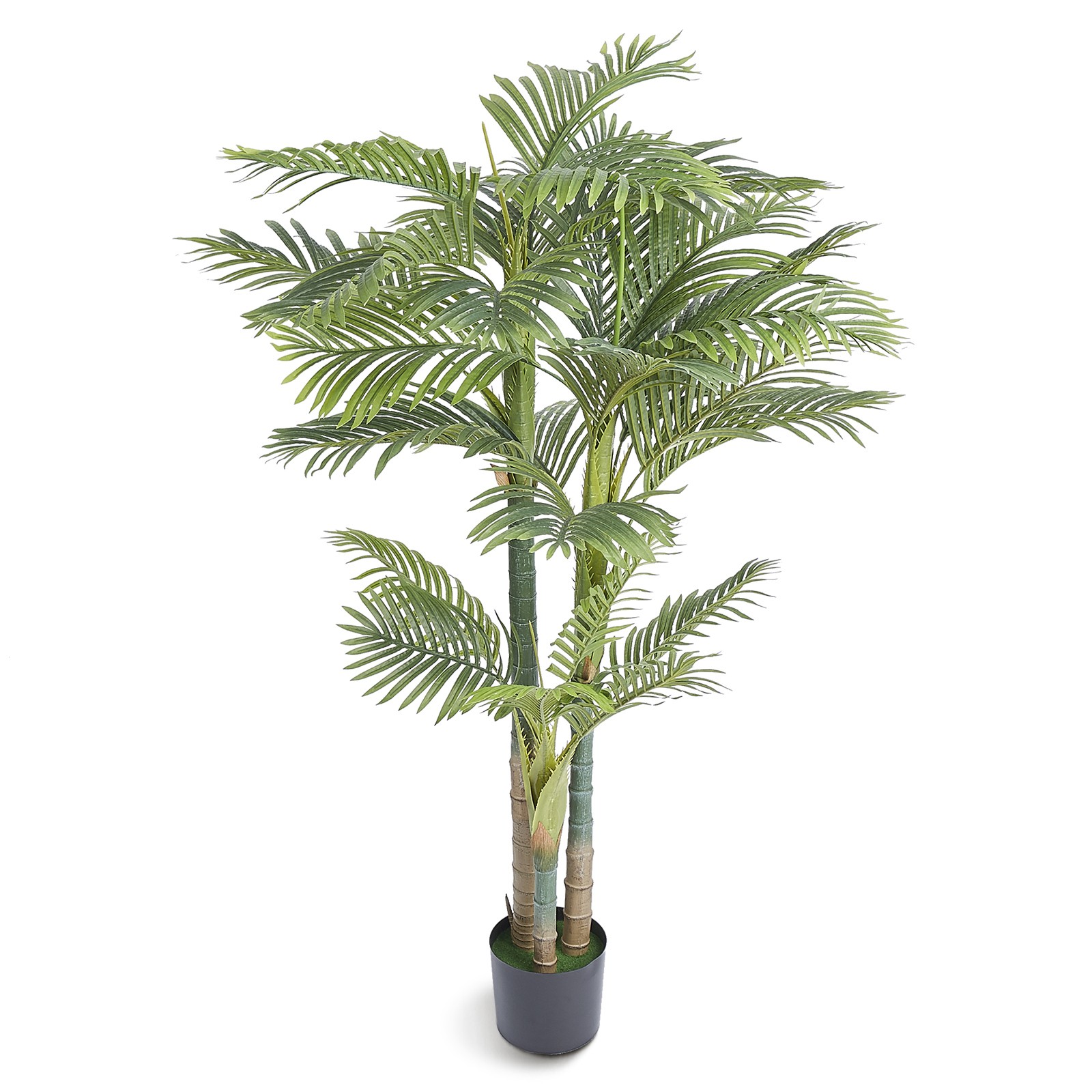 Uimoso 6.5 FT Artificial Golden Cane Palm Tree Green Faux Decorative Plant
