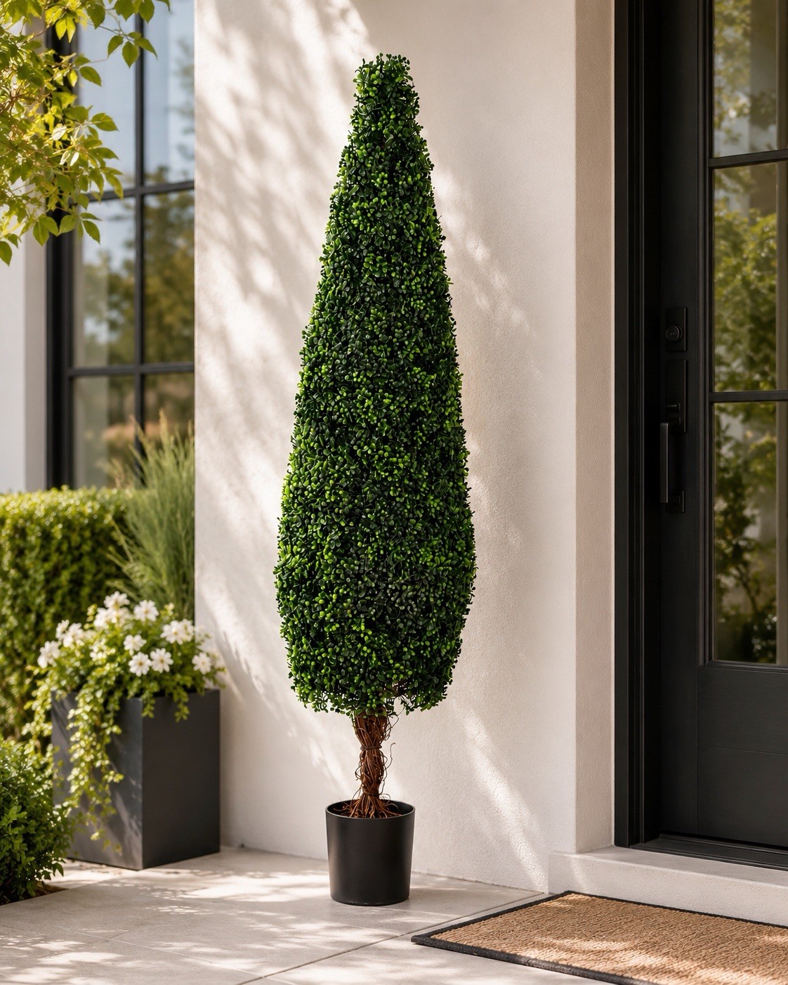 6’ UV Boxwood Artificial Cone Topiary Tree Indoor/Outdoor