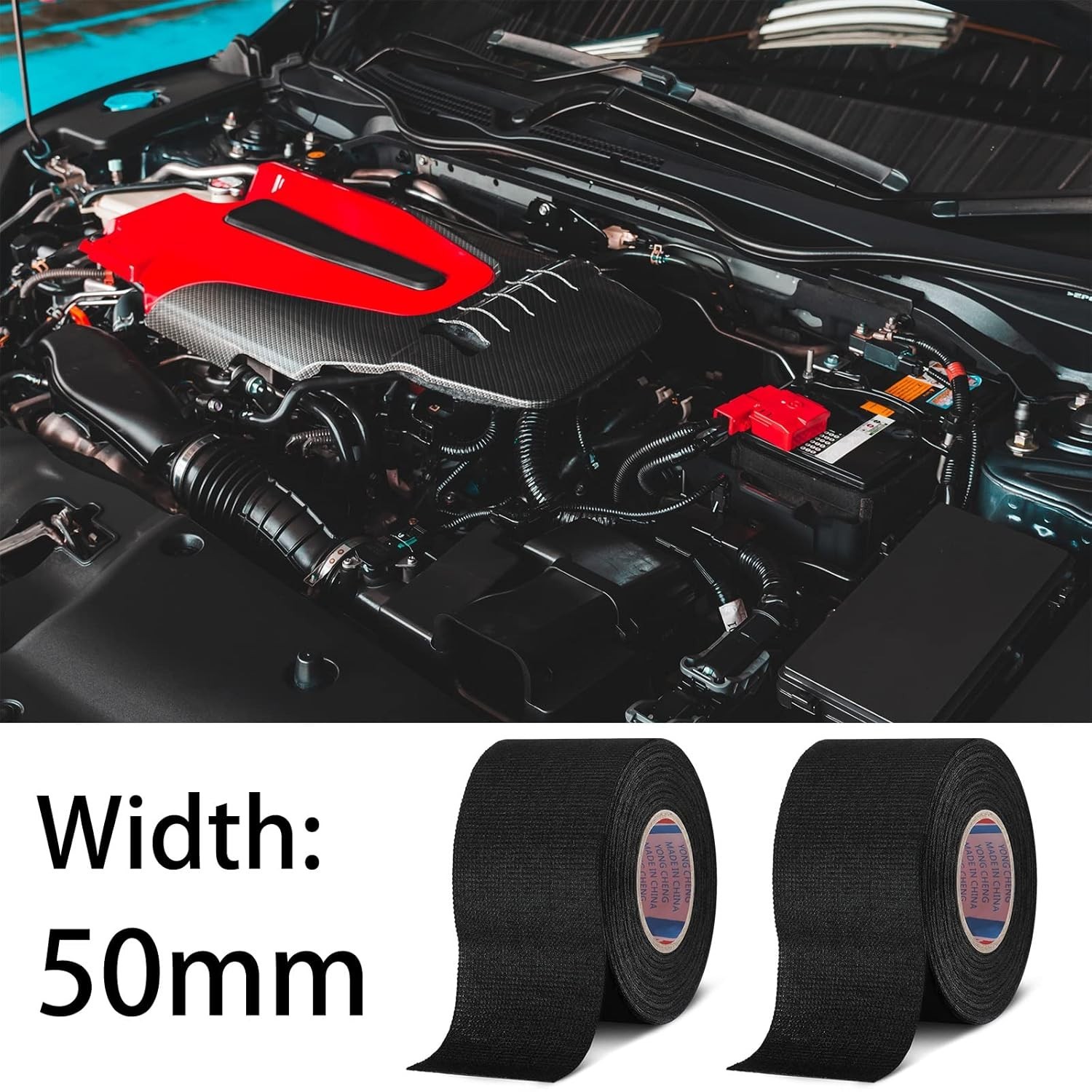 Outus Automotive Wire Harness Tape – Heat-Proof Cloth Electrical Wrap, 2 Rolls